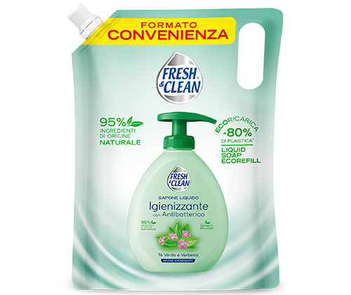 Fresh & Clean Sapone Liquido Delicato Ipoallergenico* con Acqua Micellare  Ecoricarica 1000 ml